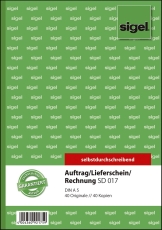 Kombinationsbuch Auftrag/Lieferschein/Rechnung - A5, 1. und 2. Blatt bedruckt, SD, MP, 2 x 40 Blatt