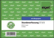 Stundenerfassung - A6 quer, MP, BL, 50 Blatt