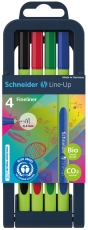 Fineliner Line-Up - 0,4 mm, 4 Stück, sortiert