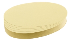 Moderationskarte - Oval, 190 x 110 mm, gelb, 500 Stück