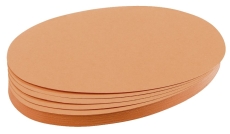 Moderationskarte - Oval, 190 x 110 mm, orange, 500 Stück