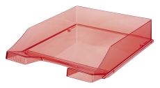 Briefkorb KLASSIK A4, rot-transparent