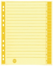 Trennblätter - A4 Überbreite, gelb, farbiger Rahmendruck, 100 Stück