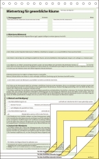 Mietvertrag für gewerbliche Räume - A4, 3 x 2 Blatt