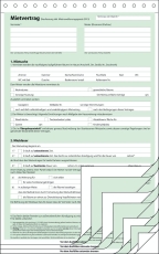 Mietvertrag - A4, 4 x 2 Blatt