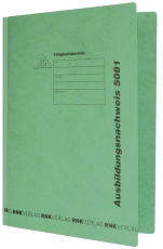 Ausbildungsnachweis-Hefter, 390g/qm Spezialkarton, grün