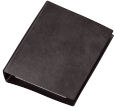 Taschenringbuch Special, schwarz, DIN A6, Ledernarbung, 4-Rund-Ring-Mechanik 13mm