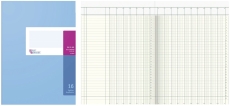 Spaltenbuch Kopfleisten-Ausführung - A4, 16 Spalten, 40 Blatt, Schema über 2 Seite