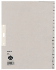 1201 Register - A - Z, Papier, A4 Überbreite, 20 Blatt, grau