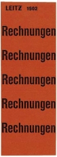 1502 Inhaltsschild Rechnungen, selbstklebend, 100 Stück, rot