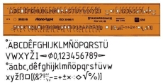 Schriftschablone Typ B gerade (Mittelschrift) 5 mm