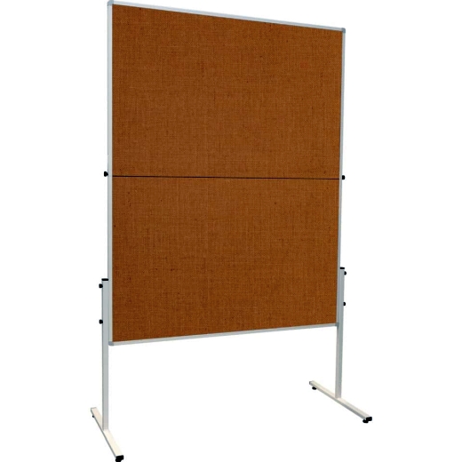 Moderationstafel U-Act!Line®, klappbar, Jute/Jute, Aluminium, 1200x1500 mm, braun