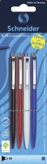 Druckkugelschreiber K15 - M, blau (dokumentenecht), 4 Stück sortiert