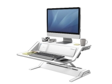 Sitz-Steh Workstation Lotus™ DX - höhenverstellbar, weiß
