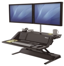 Sitz-Steh Workstation Lotus™ DX - höhenverstellbar, schwarz