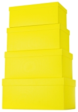 Geschenkkarton One Colour - 4 tlg., hoch, gelb