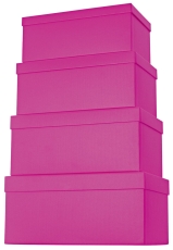 Geschenkkarton One Colour - 4 tlg., hoch, pink