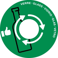 Papierkorb Deckel - Ø 380 mm, grün für Glas