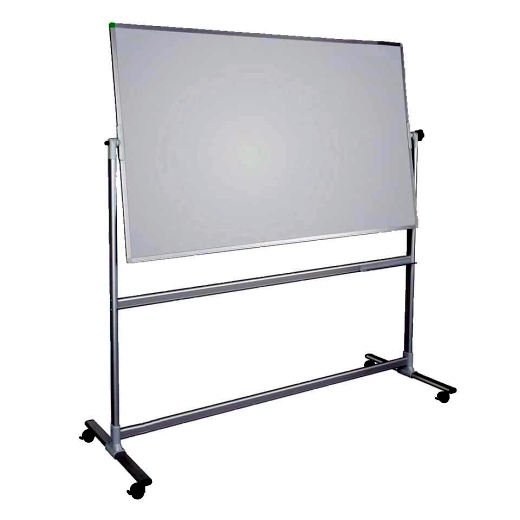 Whiteboard Mobil mit Drehfunktion U-Act!Line® Emaille, Alurahmen, 2000x1000mm, weiß