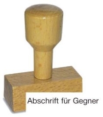 Vorgangsstempel - Abschrift für Gegner