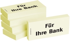 Haftnotizen Für Ihre Bank - 75 x 35 mm, 5x 100 Blatt