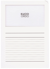 Sichtmappen Ordo classico - weiß, 120g, 100 Stück, Sichtfenster und Linien