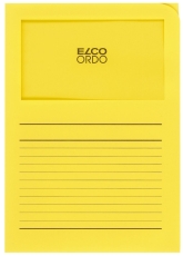 Sichtmappen Ordo classico - gelb, 120g, 100 Stück, Sichtfenster und Linien