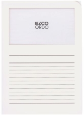 Sichtmappen Ordo classico - weiß, 120g, 10 Stück, Sichtfenster und Linien