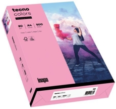 Multifunktionspapier tecno® colors - A4, 80 g/qm, rosa, 500 Blatt