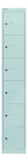 Einzelspind Schließfach für Umkleideraum - Garderobensystem Office mit 6 Fächer, lichtgrau