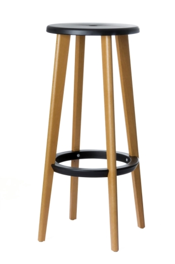 Barhocker Woody schwarz, 2 Stück