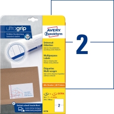 6176 Universal-Etiketten ultragrip - 210 x 148 mm, weiß, 60 Etiketten, permanent