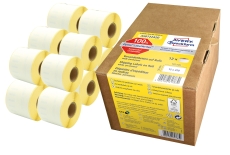 Rollen-Etiketten Paketaufkleber - 54 x 101 mm, weiß, permanent, 12 Rollen/2.640 Etiketten
