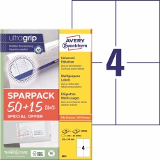 6601 Universal-Etiketten ultragrip - 105 x 148 mm, weiß, 260 Etiketten, permanent