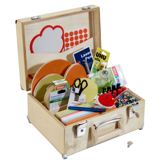 Moderationskoffer U-Act!Line®, Birkenholz, 2212 Teile, natur