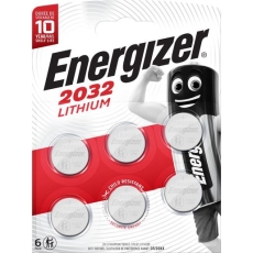 Knopfzellen-Batterie Lithium CR2032 3,0Volt - 6 Stück