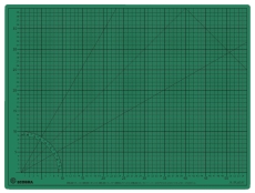 Schneideunterlage Twin-Cutting-Mats - 60 x 45 cm, grün/schwarz, einseitig bedruckt