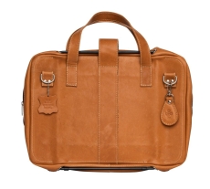 Laptoptasche Viva 15.6 - integrierter Laptop-Ständer, Leder, braun