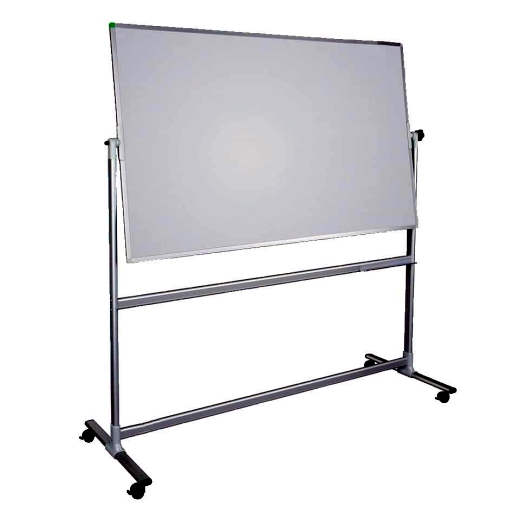 Whiteboard Mobil mit Drehfunktion U-Act!Line® Emaille, Alurahmen, 1500x1000mm, weiß