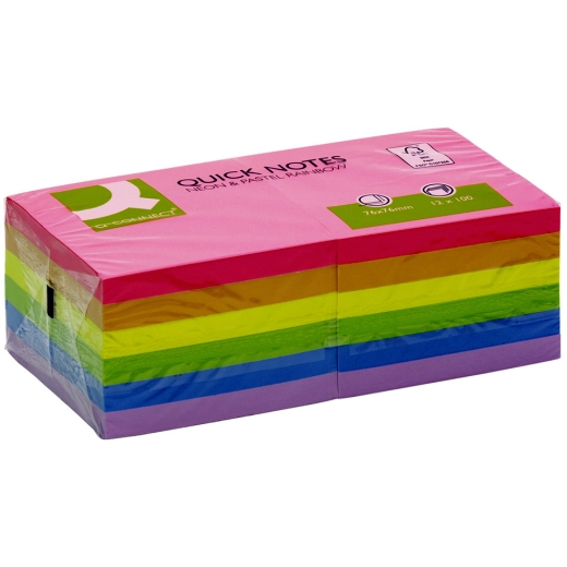 Haftnotizblock 100BL 12ST 76 x 76 mm sortiert