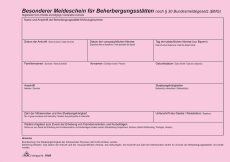 Meldeschein für Beherbergungsstätten - Block, alle Bundesländer, DIN A5