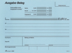 Ausgabe-Beleg - Block, 2 x 50 Blatt, DIN A5 quer, mit Durchschreibepapier