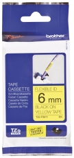 TZe-611 Schriftbandkassette - laminiert, 6 mm x 8 m, schwarz auf gelb