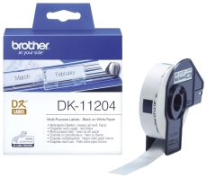 DK-Einzeletiketten Papier - Mehrzweck-/Absender-Etiketten, 17x54 mm, 400 Stück, schwarz auf weiß