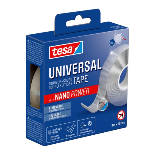 Doppelklebeband Universal Tape, 3 m x 30 mm, 5kg, transparent