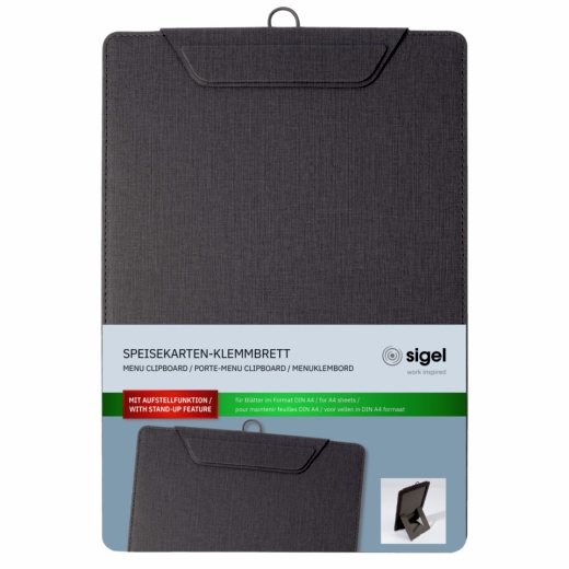 Speisekarten-Klemmbrett, A4, anthrazit