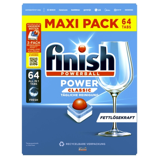 Geschirrspültabs Power Classic 64 Stück