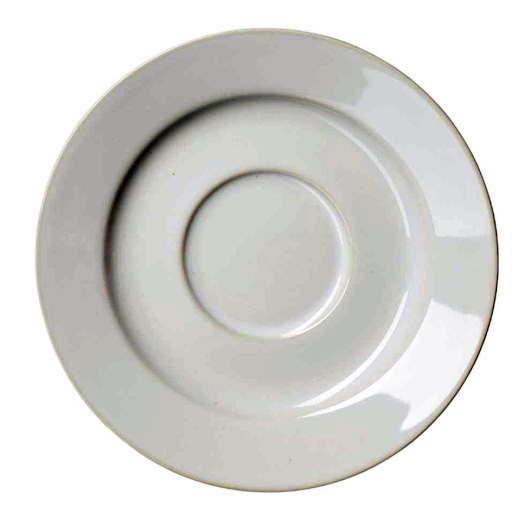 Kaffee-Untertasse Volos, Ø 15,5 cm, Steinzeug, weiß, 6 Stück