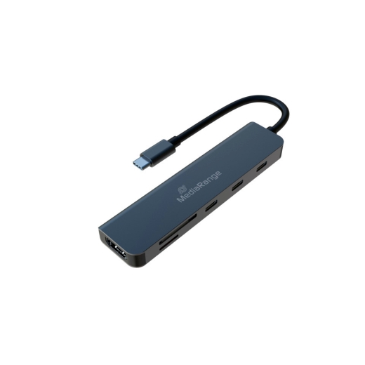 Multiport Adapter 6-in-1, USB C, silber