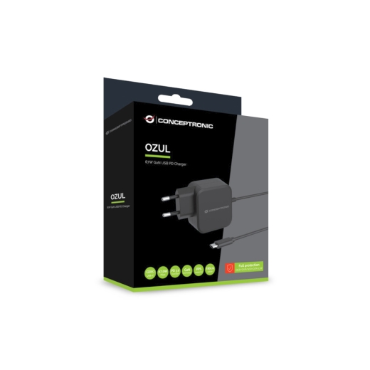 Ladegerät USB-PD-67W GaN , Eingebautes USB-C-Kabel
